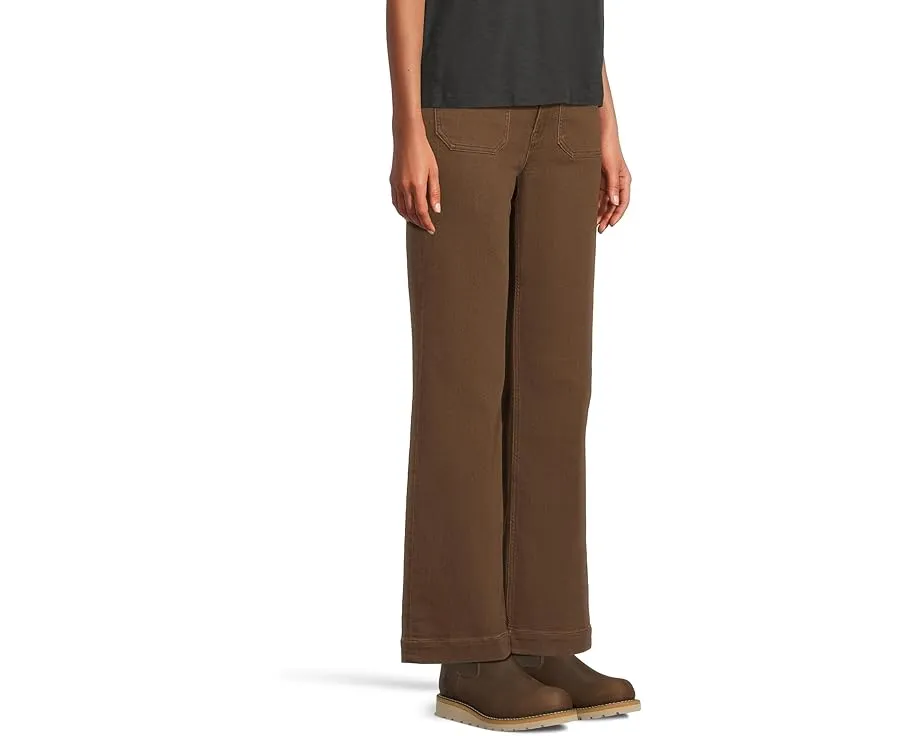 Faherty брюки Stretch Terry Patch Pocket с широкими штанинами и четырьмя карманами