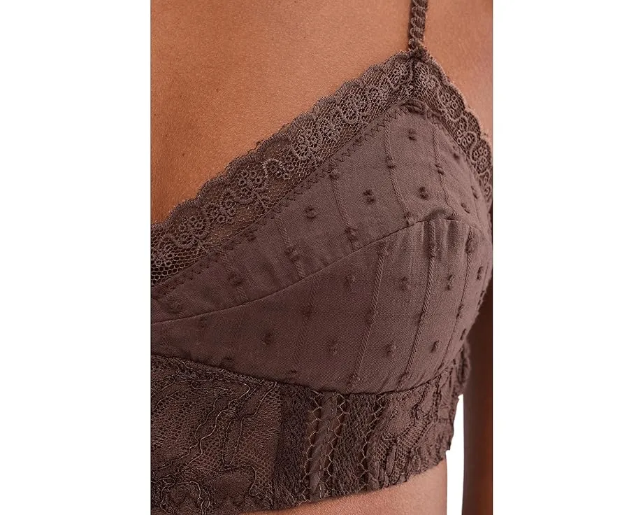 Длинное бра Free People Rosie с вышивкой и кружевом