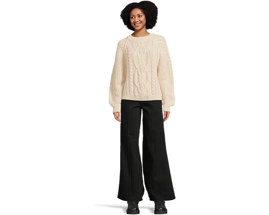 Свитер Free People Frankie Cable с рельефным узором и округлым вырезом