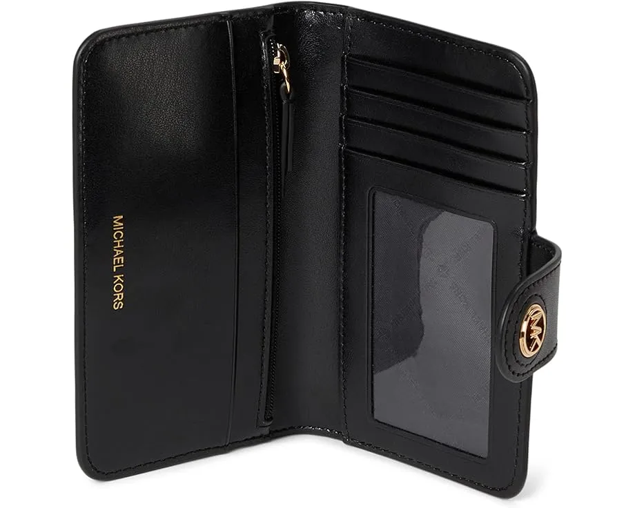 MICHAEL Michael Kors Кожаный кошелек Mk Charm Medium с карманом на клапане