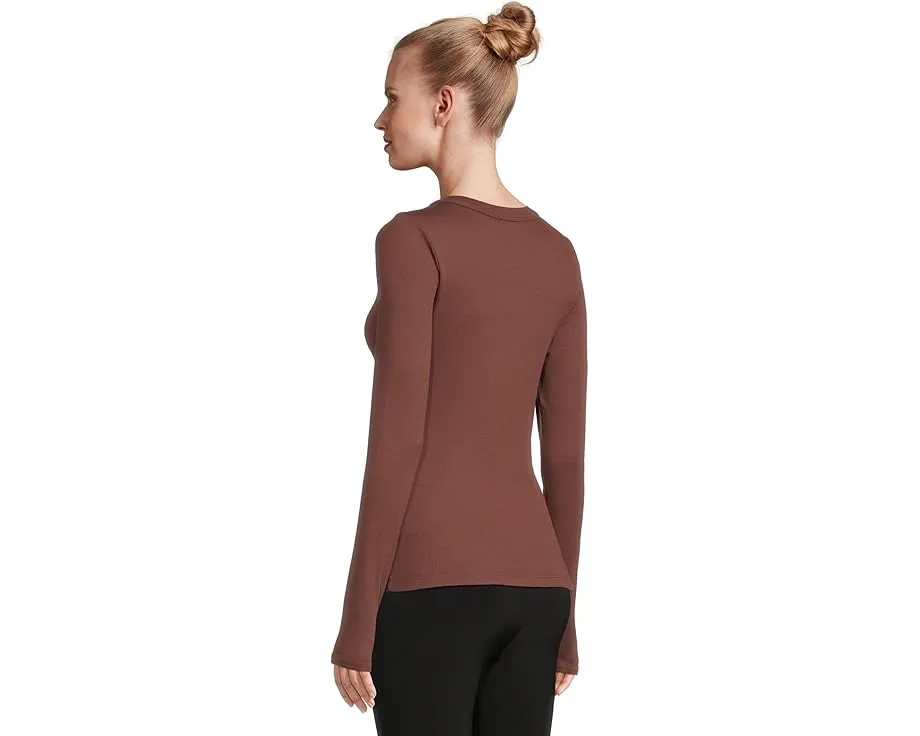 Футболка Michael Stars Zola с длинным рукавом и ребристым воротом