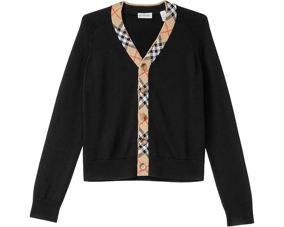 Детский шерстяной свитер Lavenham от Burberry Kids с V-образным вырезом