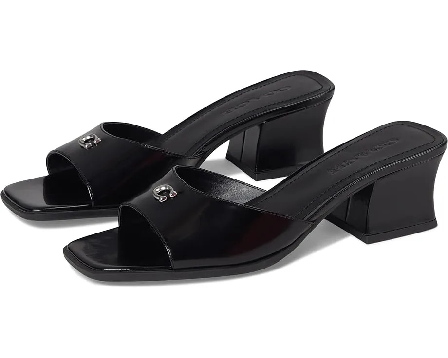 Сандалии COACH Sculpted C на устойчивом каблуке из натуральной кожи