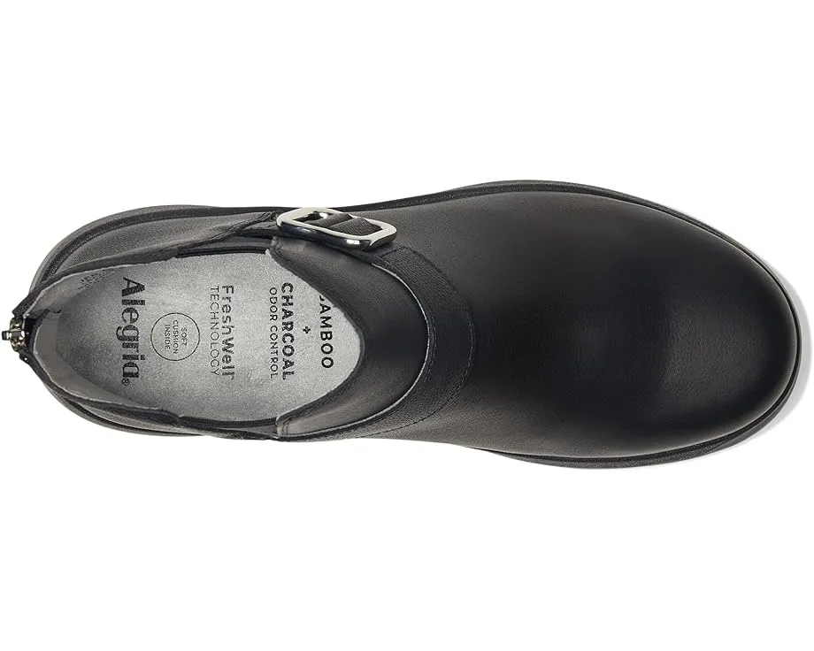 Зимние кожаные ботильоны Alegria Jerica на низком квадратном каблуке с молнией сзади