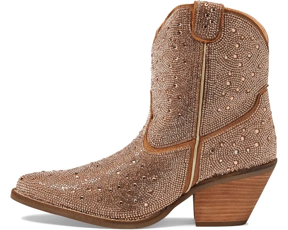 Ботильоны Dingo Rhinestone Cowgirl из кожи с квадратным носком и стразами