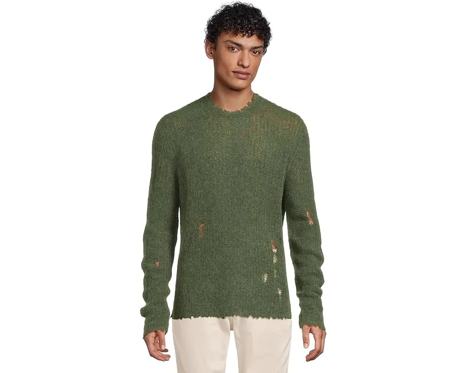 Свитшот Bleaker Crew от AllSaints с круглым вырезом и открытой резинкой