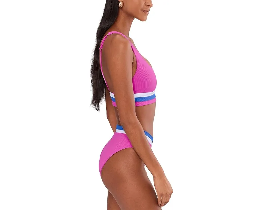 Спортивный топ BECCA Coast Line Rib Rory с контрастными вставками и съемными чашками