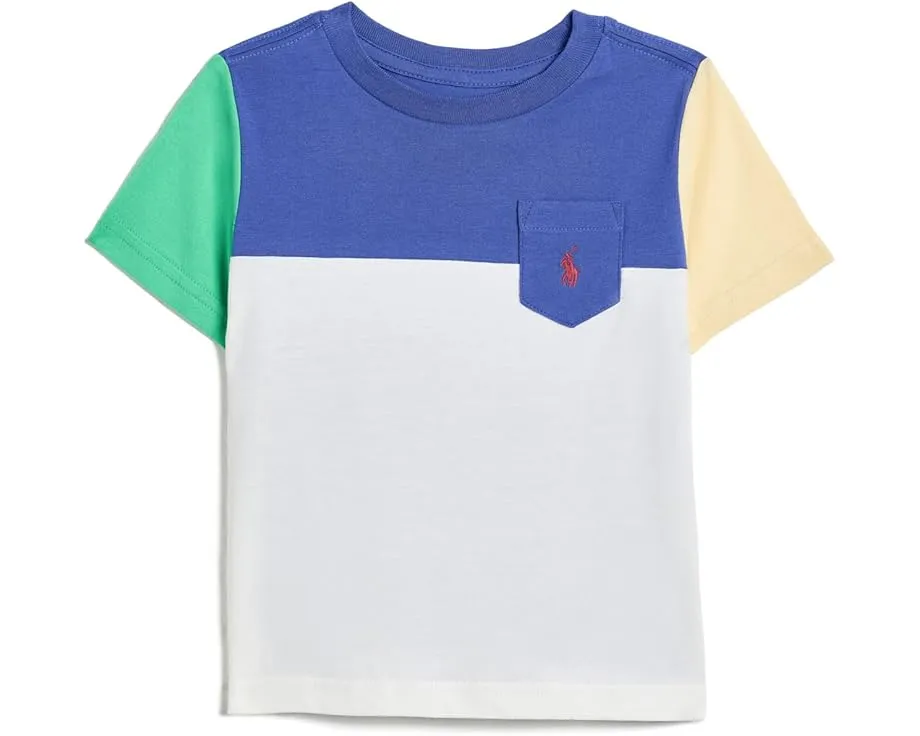 Футболка Polo Ralph Lauren Kids Color-Blocked из хлопкового джерси