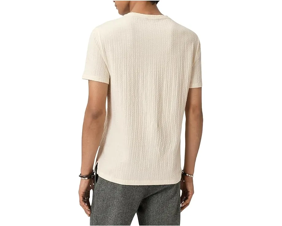 Футболка John Varvatos Brasse Crew с эффектом кос и вышитым логотипом