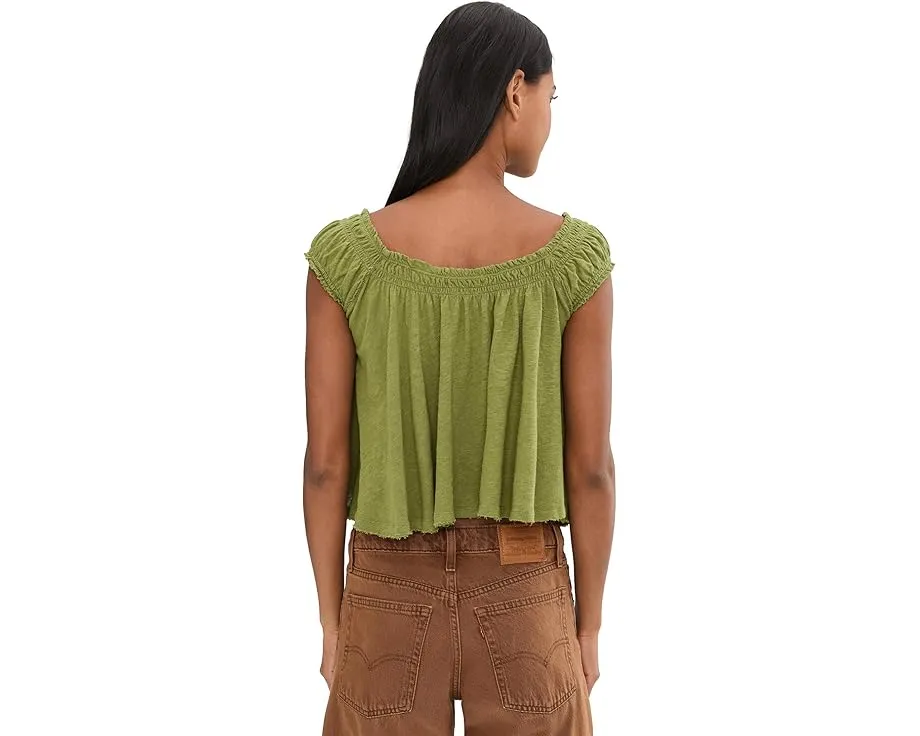 Струящийся топ Dahlia с завязкой из хлопка и льна Free People We The Free