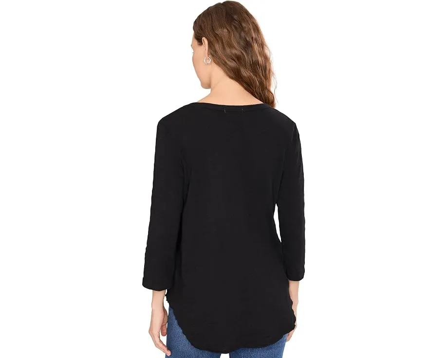 Футболка V-Neck с рукавом 3/4 и округлым низом Mod-o-doc