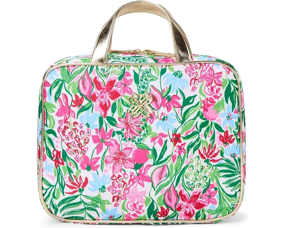 Косметичка Lilly Pulitzer Constance Case с верхней молнией и ручками