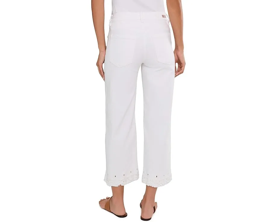 Широкие кроп джинсы Liverpool Los Angeles Stride 66 см с вышитым подолом