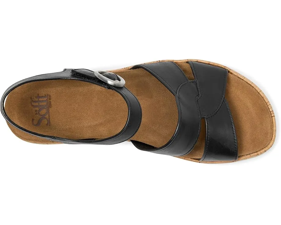 Сандалии Sofft Capri на платформе с пробковой стелькой и противоскользящей подошвой