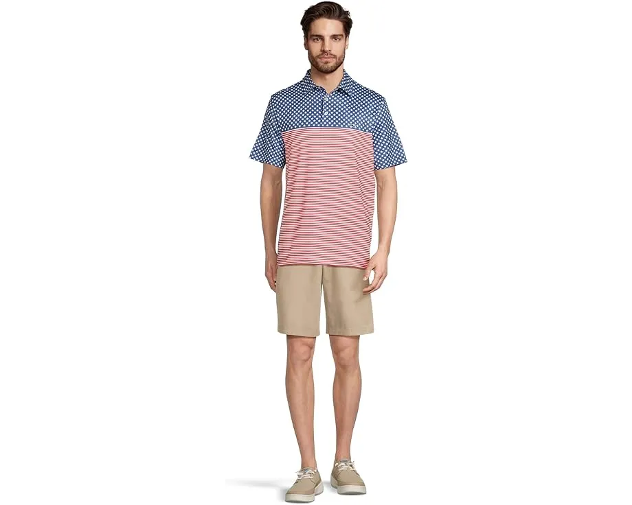 Polo Bradley Stripe Sankaty от Vineyard Vines с защитой UPF 50+