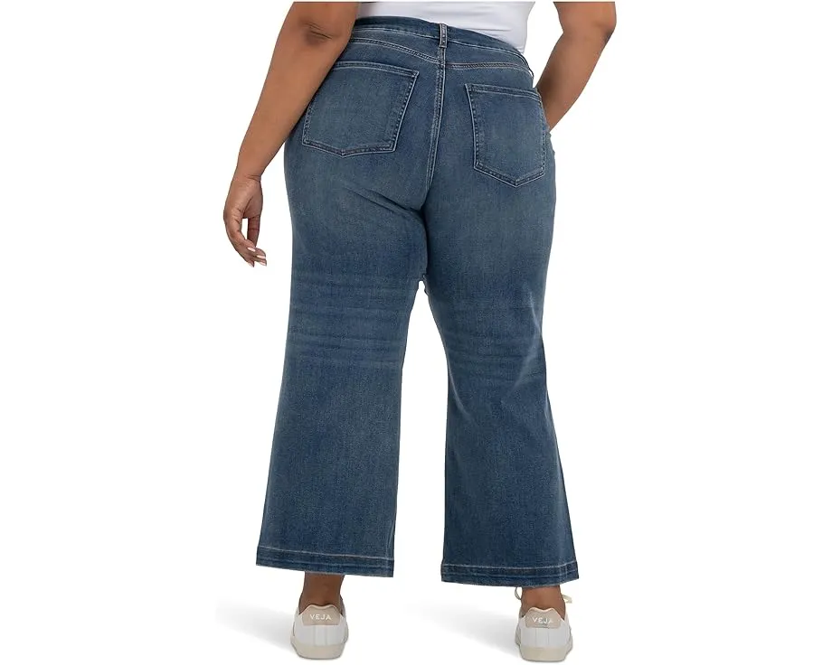Джинсы KUT from the Kloth Plus Meg High Rise Wide Leg с накладными карманами
