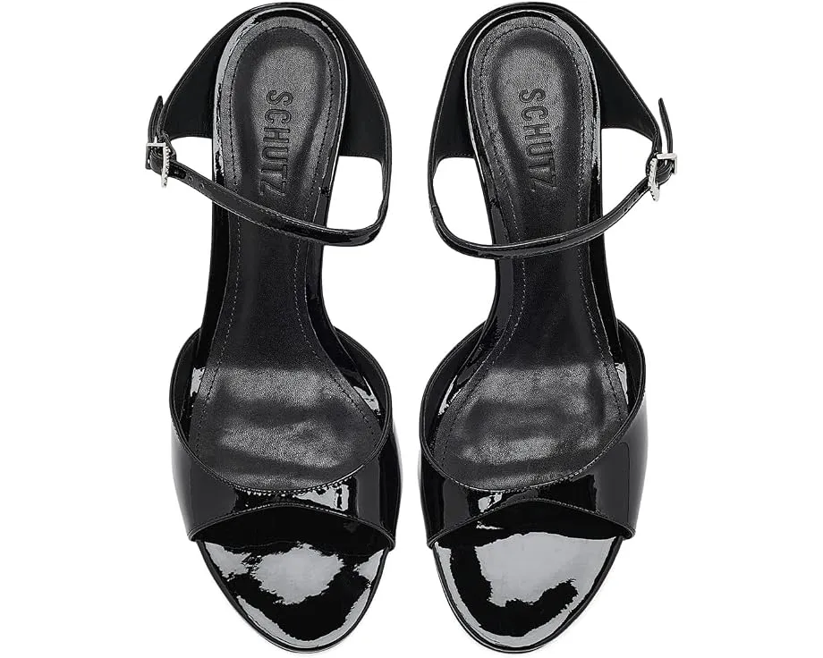 Schutz Lyra Mid замшевые босоножки на каблуке