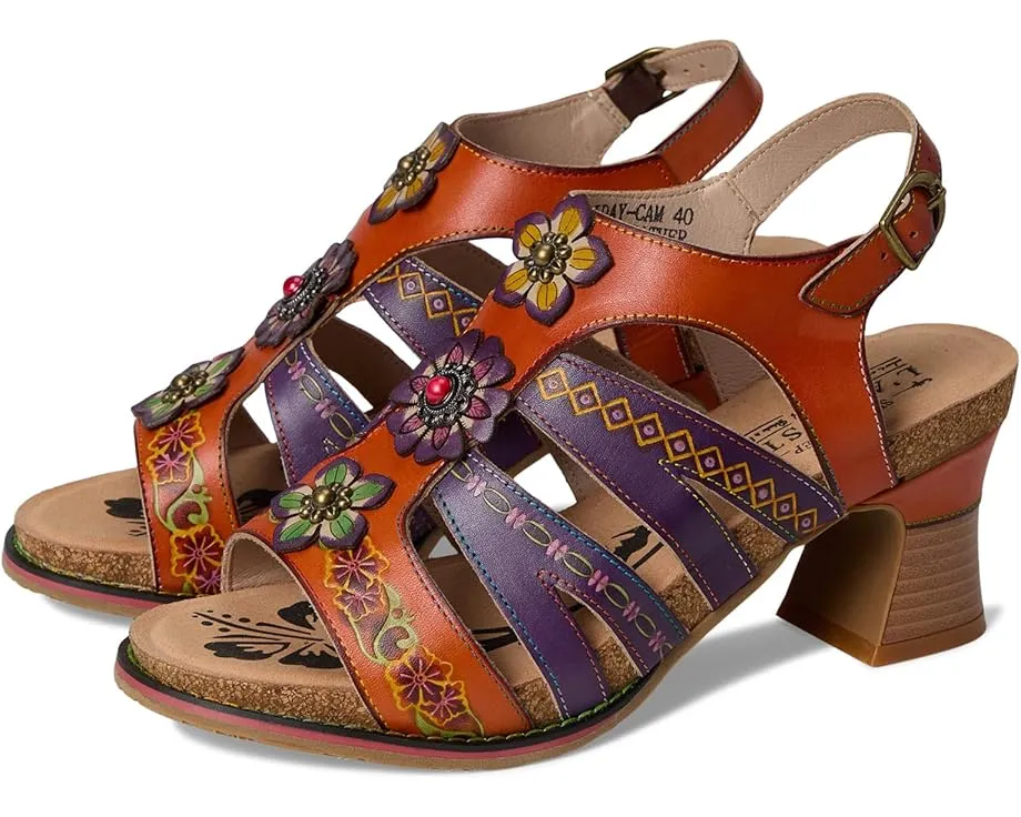 L'Artiste by Spring Step Сандалии Galfriday с миндалевидным носком и ручной росписью