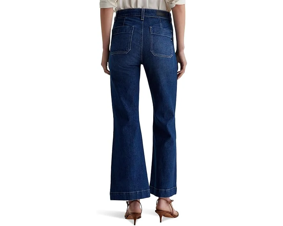 Джинсы AG Jeans Bonnie с расклешенными штанинами и кнопками на карманах