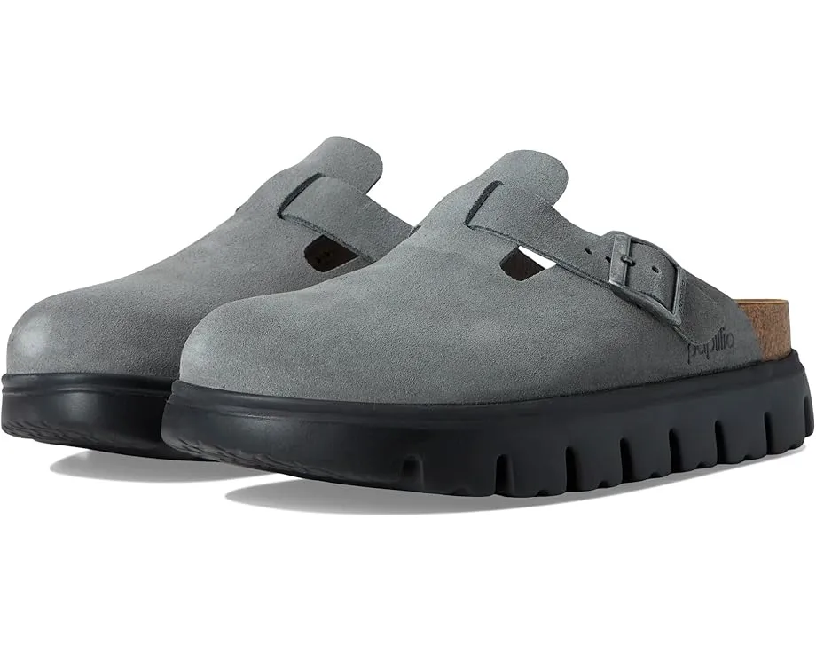 Биркенштоки Boston Chunky на платформе из замши