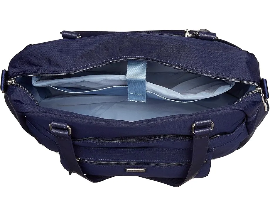 Baggallini расширяемая сумка-тоут для ноутбука с наручным чехлом для телефона RFID