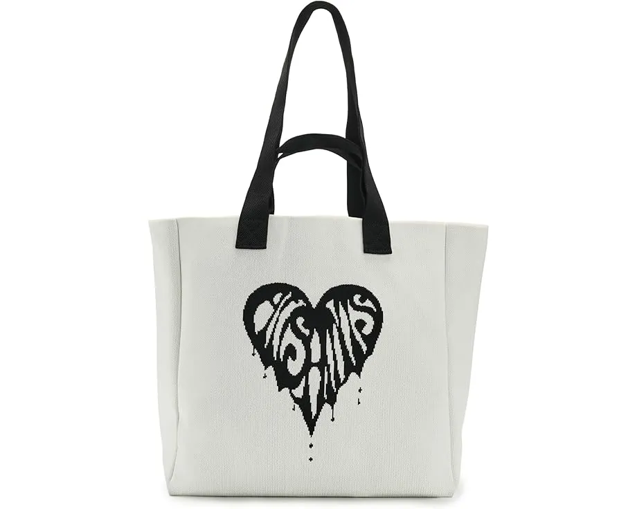 Сумка тоут AllSaints Izzy Heart E/W с графикой в виде сердца и двумя ручками