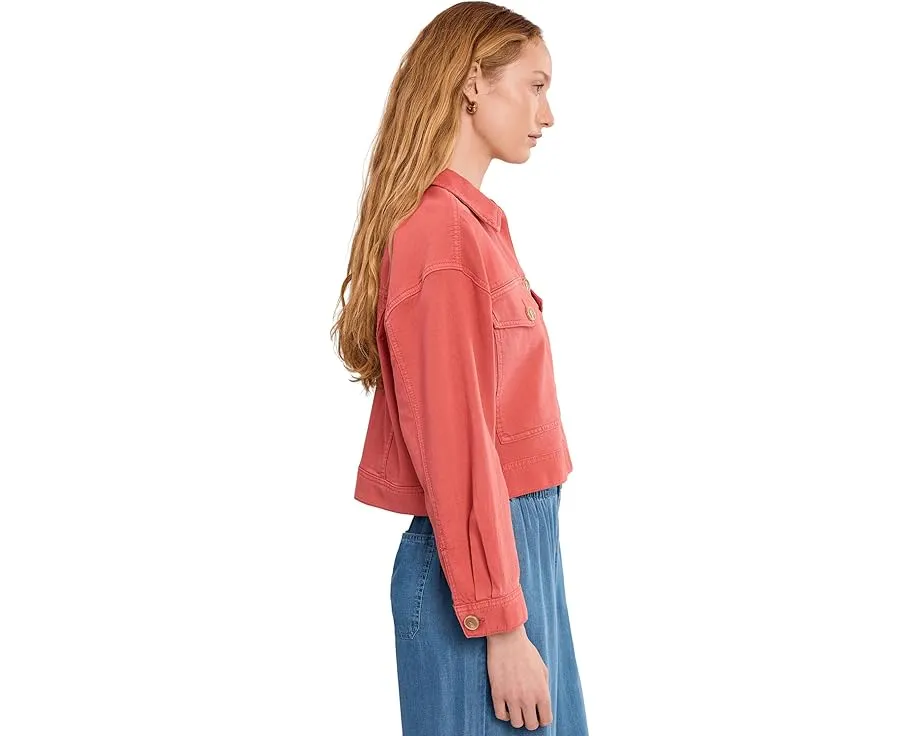 Petite Oversized Cropped Denim Jacket