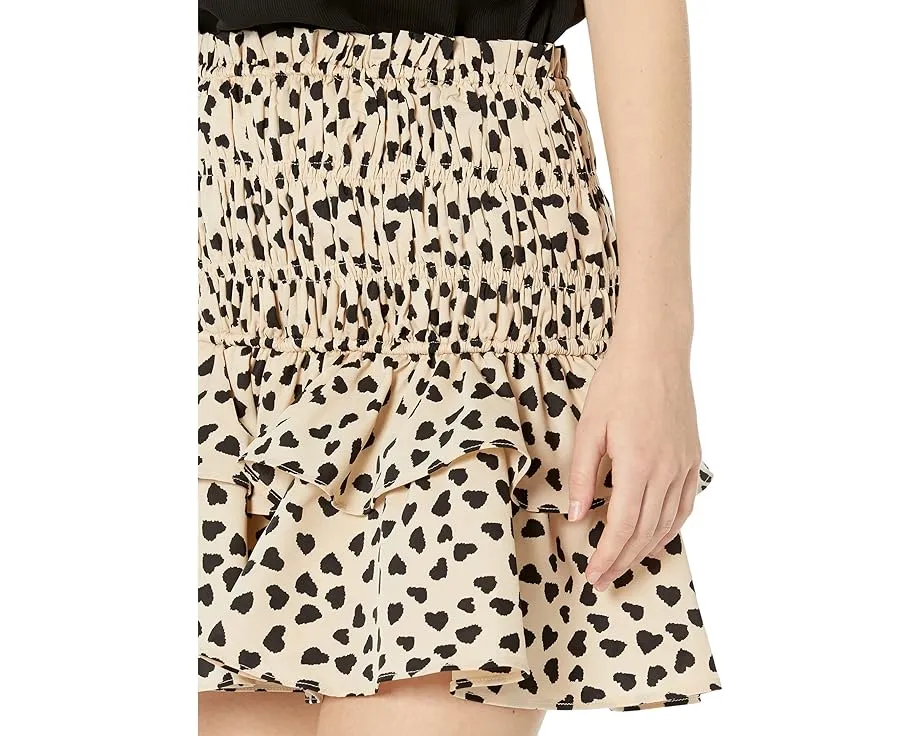 Юбка English Factory в горох с присборенной резинкой и ярусным подолом