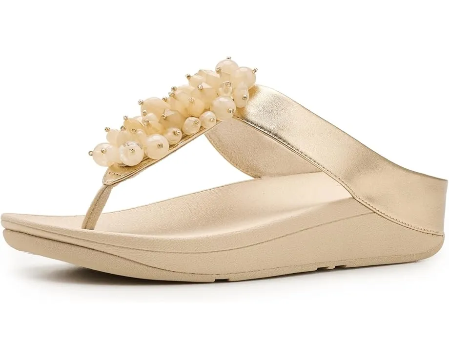 Сандалии FitFlop Fino с ремешком между пальцев и кластером бусин