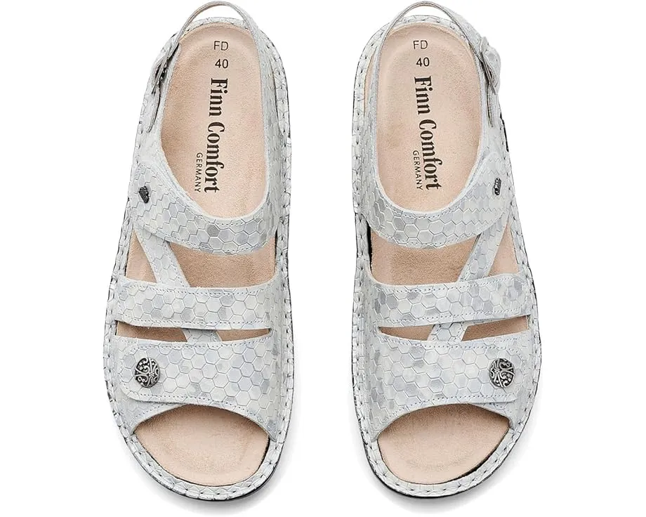 Сандалии Finn Comfort Gomera-S Bianco Esandra с кожаным верхом и регулируемыми ремешками