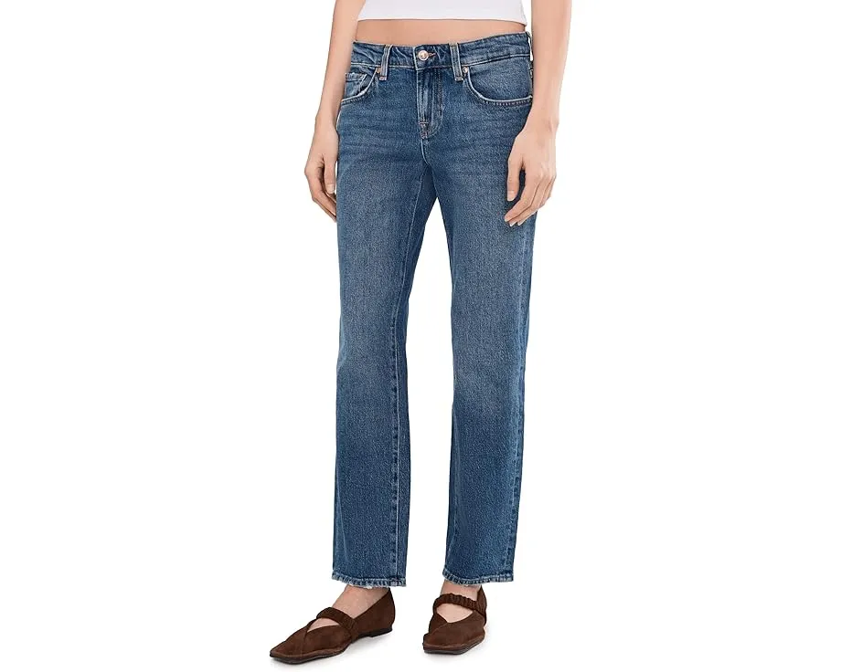 Джинсы 7 For All Mankind Low Cigarette с прямой посадкой и низкой талией