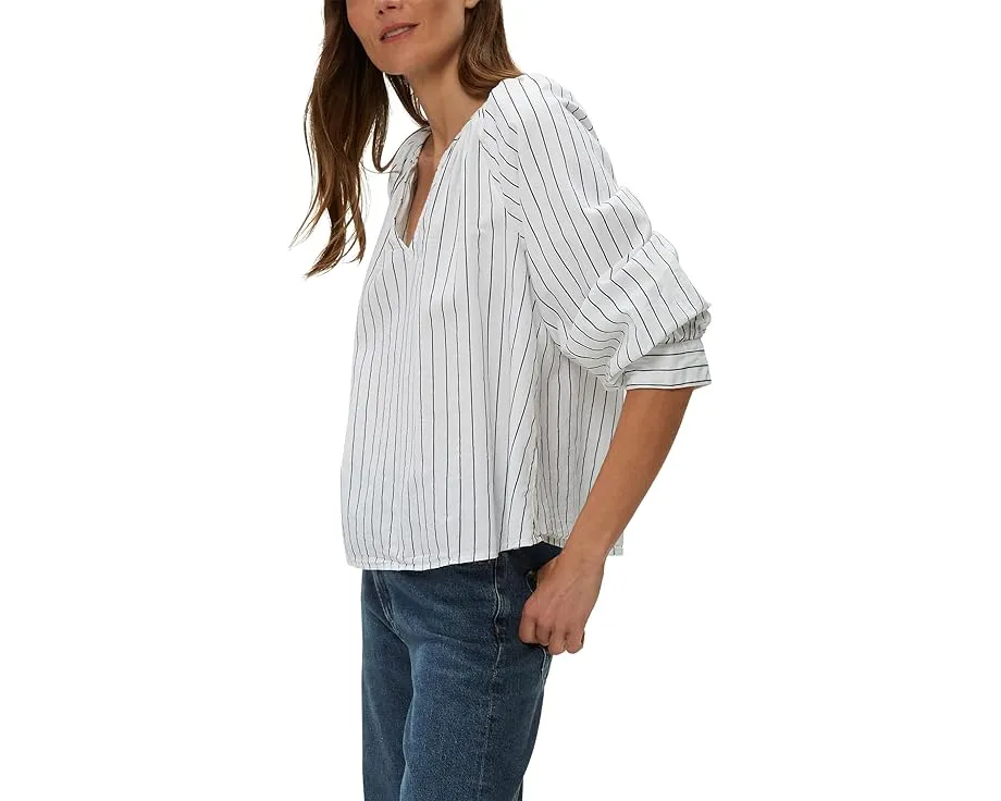 Топ Michael Stars Cleo с вырезом каре и рукавом три четверти