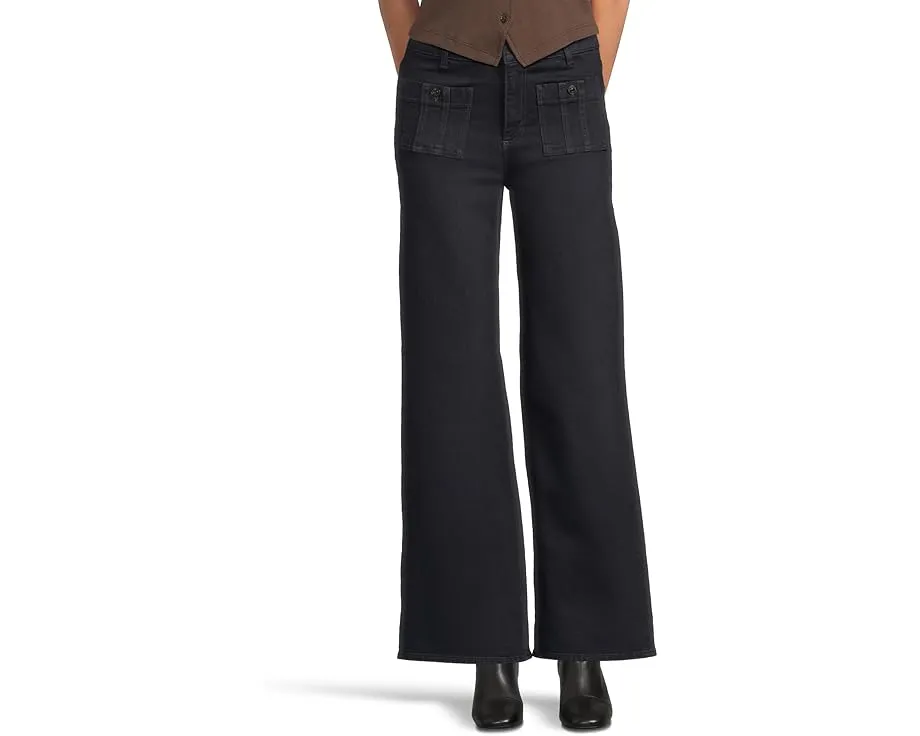 Джинсы Anessa 31 с высокой талией и шовными накладными карманами