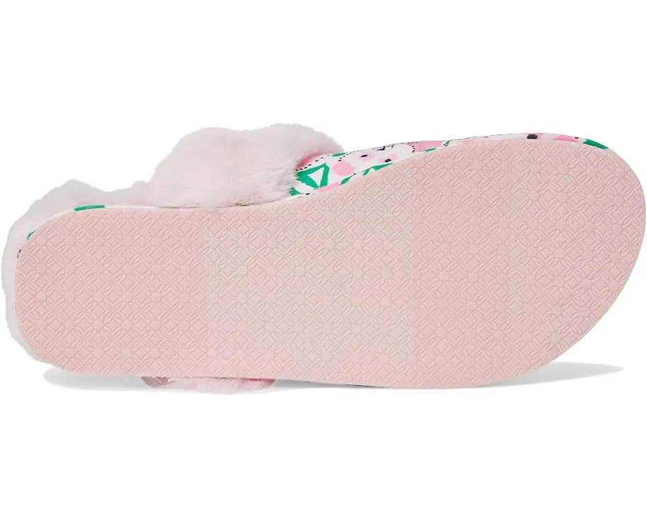 Домашние тапочки Lilly Pulitzer Plush Clara из плюша с принтом