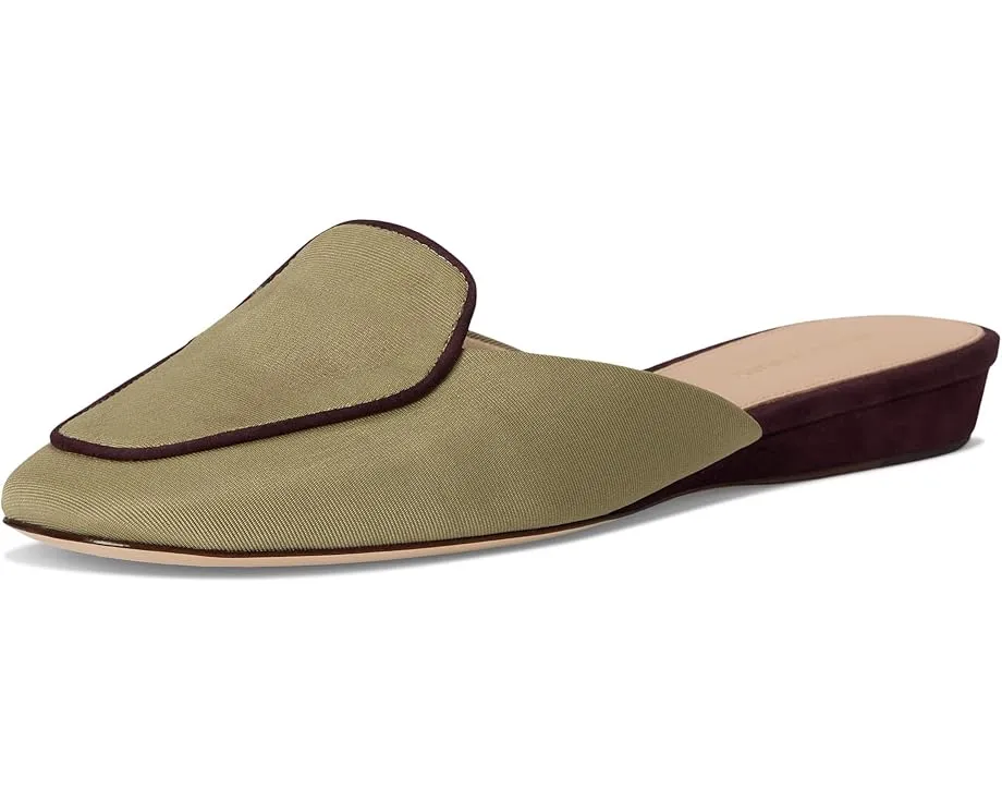 Туфли-мюли Veronica Beard Moritz из ткани faille с низким каблуком и контрастной окантовкой