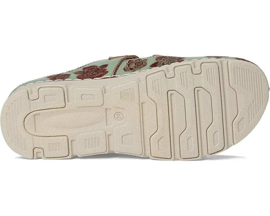 L'Artiste by Spring Step клоги Sefton с цветочным принтом и перфорацией