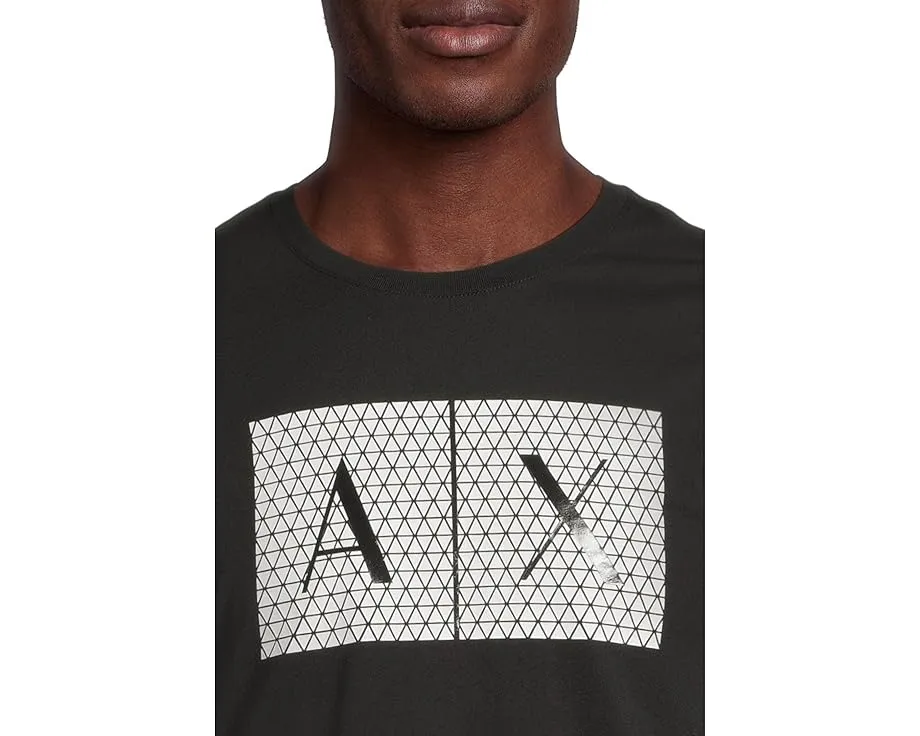 Футболка Armani Exchange Box Logo с круглым вырезом из хлопкового джерси