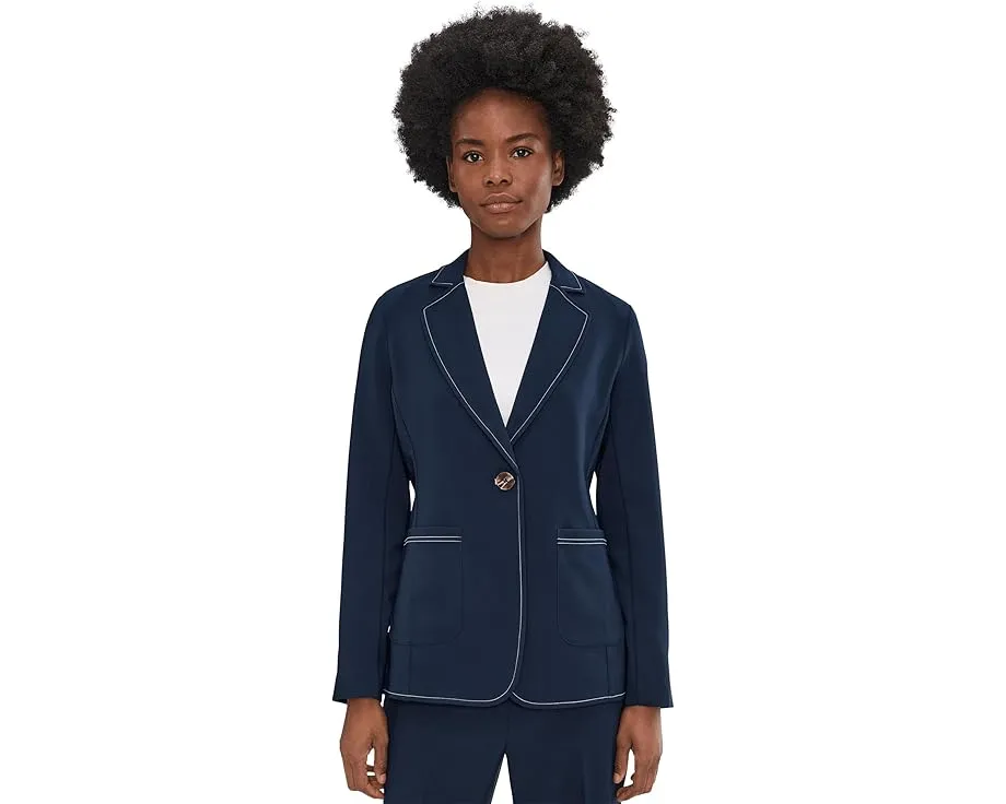 Блейзер Sleek Stretch Accent Stitch с контрастной строчкой и одним пуговицей NIC+ZOE