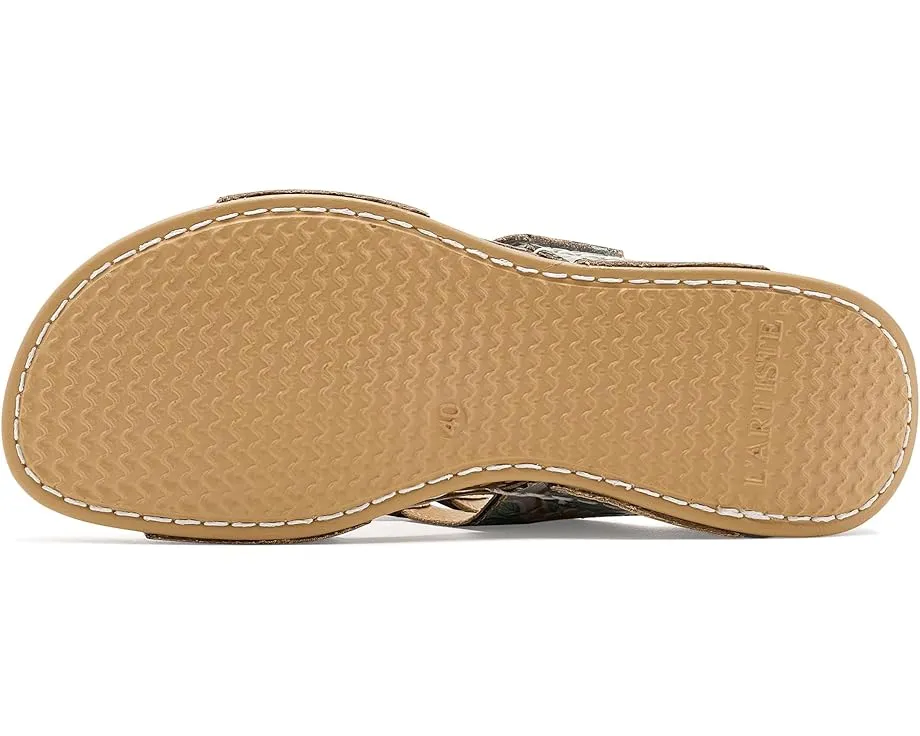 L'Artiste by Spring Step Сандалии Beaudie с ручной росписью и цветами из кожи