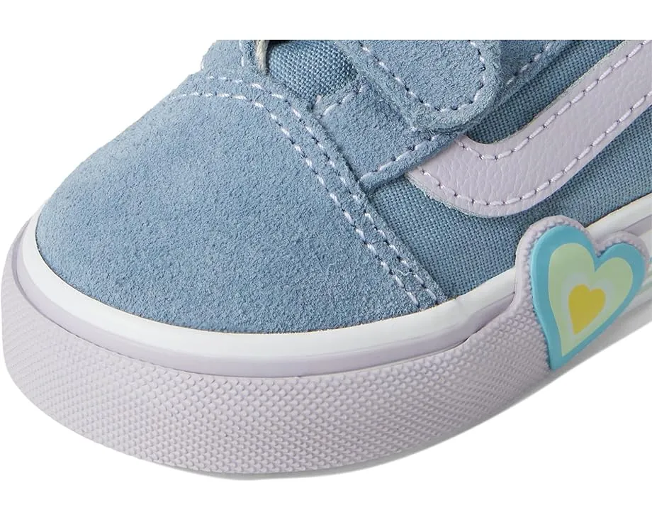 Кроссовки Vans Old Skool V Heart для малышей с липучками и усиленным носком