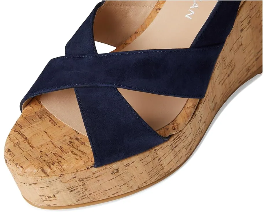 Сандалии Stuart Weitzman Dayna Slingback Wedge на танкетке с ремешком через пятку