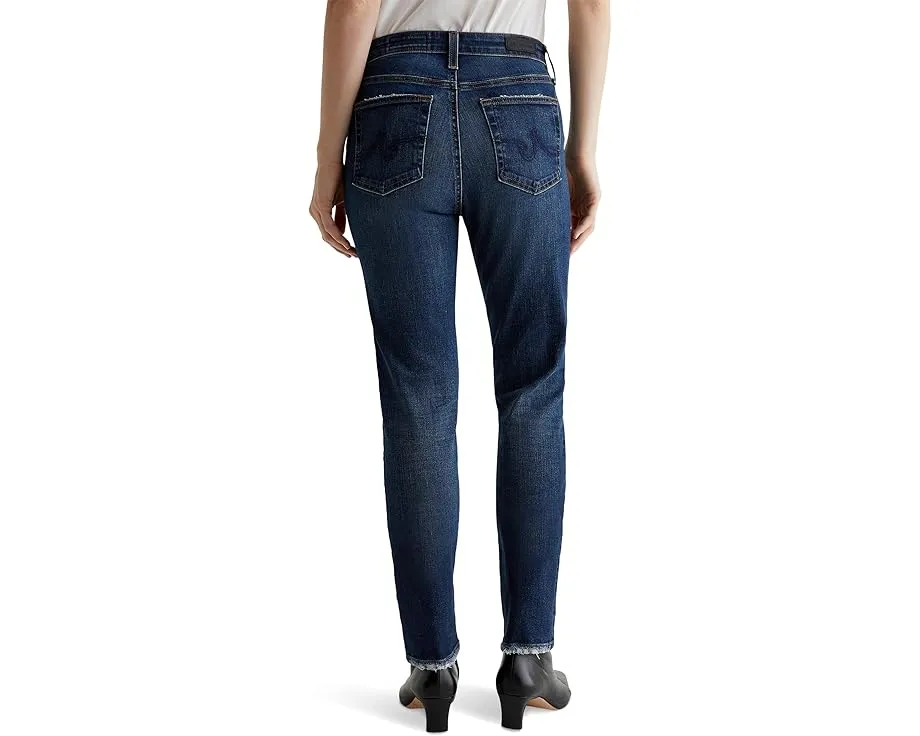 Джинсы AG Jeans Mari Mid Rise Slim Straight с прямым кроем и средней посадкой