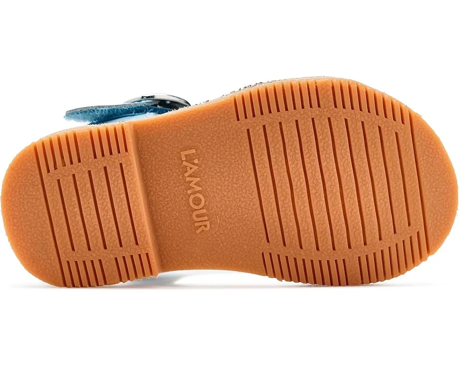 Сандалии L'Amour Shoes Kids Janie с открытым носком и бантом