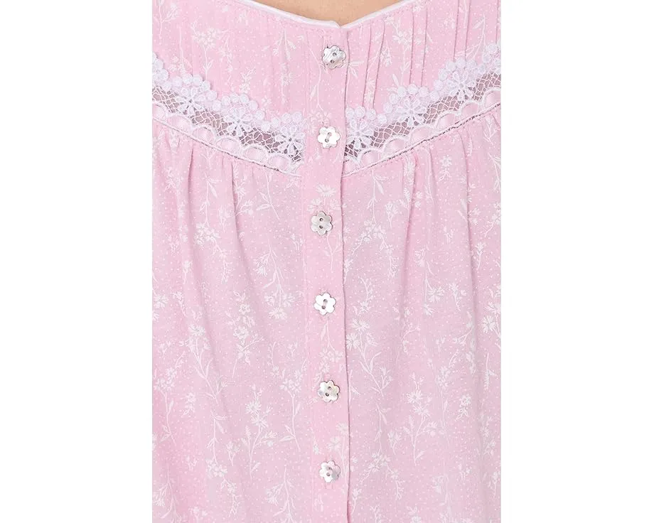 Eileen West ночное платье из хлопка с рукавами 3/4