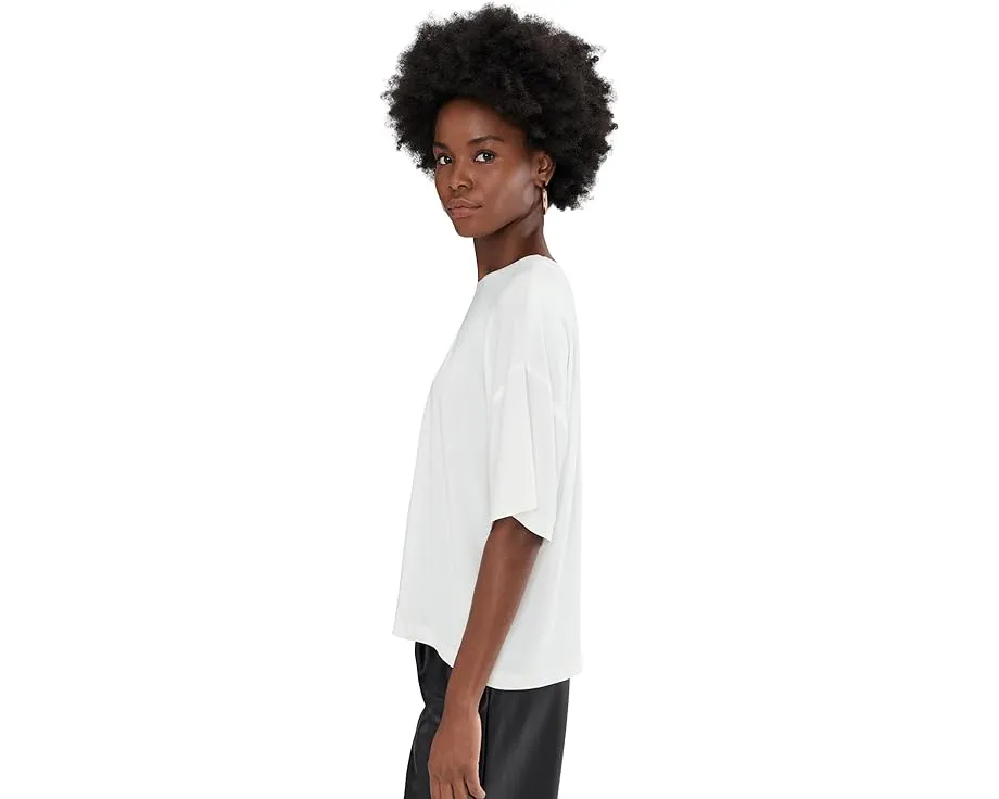 Топ Norma Kamali Short Sleeve Boxy с прямым подолом