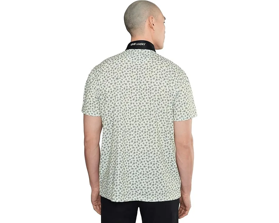 Поло Lucky Smash Polo с геометрическим принтом и влагоотводящими свойствами Black Clover