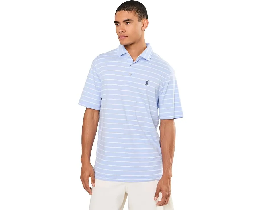 Классическая полосатая хлопковая поло Polo Ralph Lauren с мягким воротником