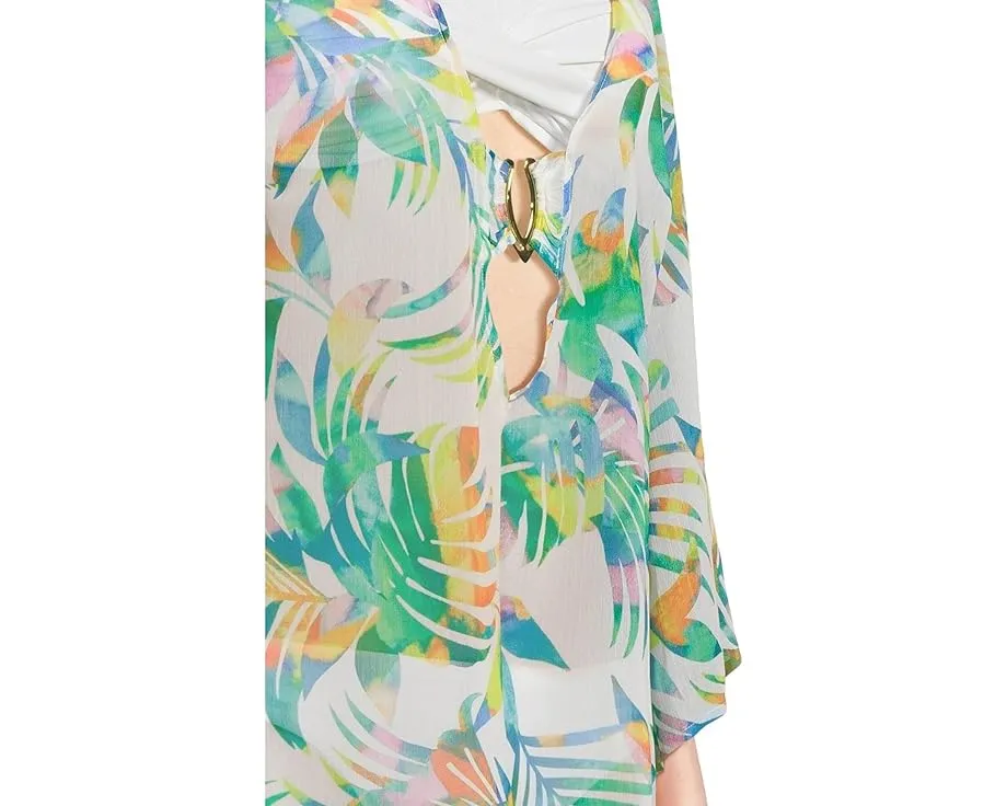 Туника BECCA Isle Verde из шифона с декольте и разрезами