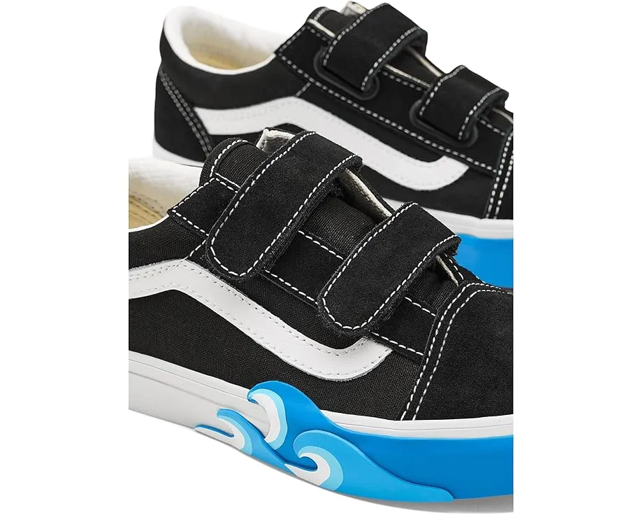 Кроссовки Vans Kids Old Skool V Wave с верхом из замши и холста на липучках