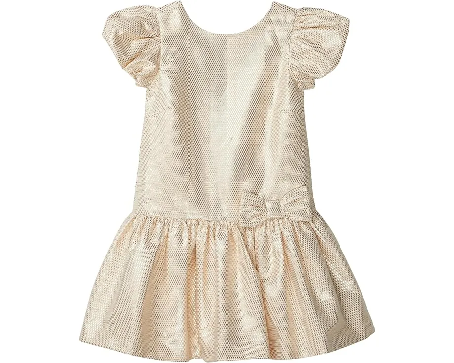 Платье для девочек из золотистого жаккарда Janie and Jack с бантом